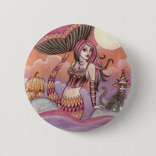 Krista - Halloween Mermaid Button (Voorkant)
