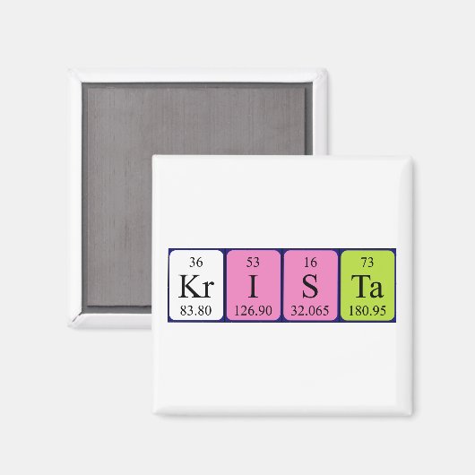 Krista periodiek table name magnet (Voorkant / Achterkant)