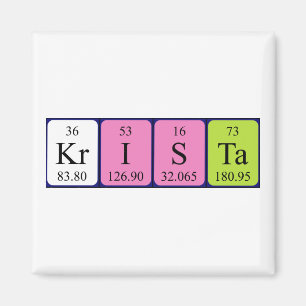Krista periodiek table name magnet