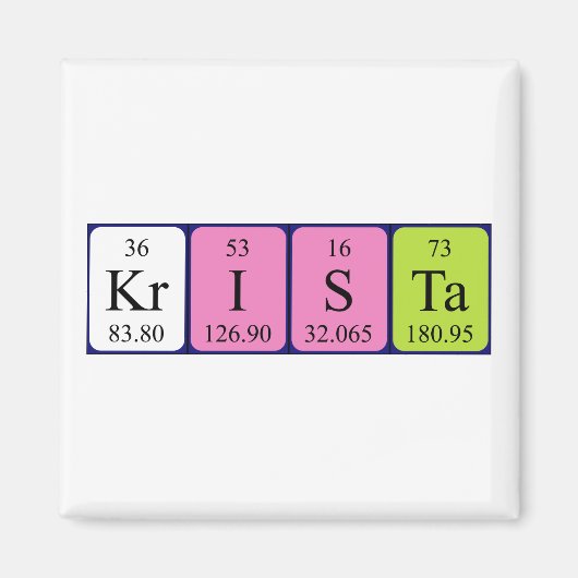 Krista periodiek table name magnet (Voorkant)