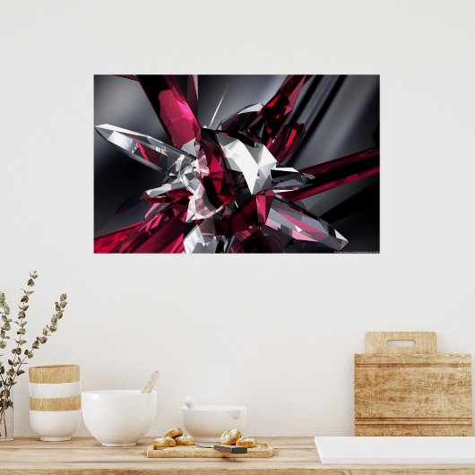 Kristal Abstract Poster (Keuken)