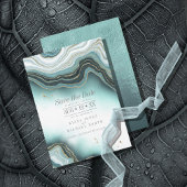 Kristal Agate Wedding Blauwgroen ID825 Save The Date