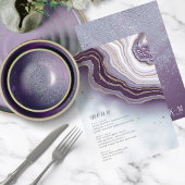 Kristal Agate Wedding Menu Amethyst ID825