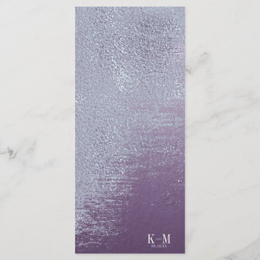 Kristal Agate Wedding Menu V2 Amethyst ID825 (Achterkant)