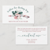 Kristal Arrow Floral soap en kaars Visitekaartje (Voorkant / Achterkant)