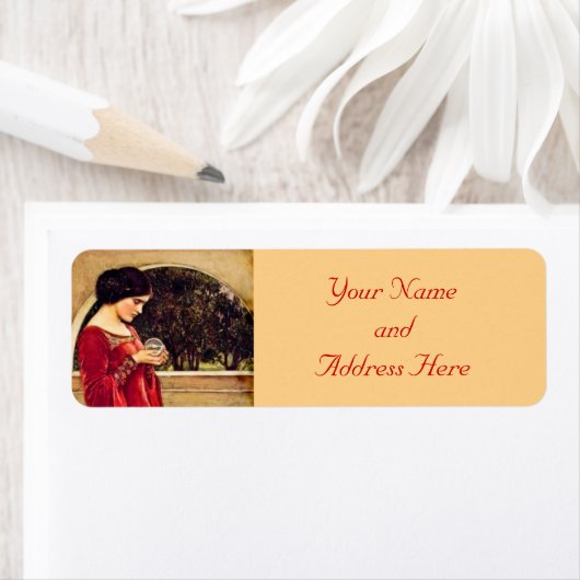 Kristal Ball Pre-Raphaelite Return Address Labels (Insitu)