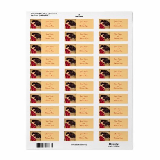 Kristal Ball Pre-Raphaelite Return Address Labels (Full Sheet)