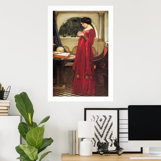 Kristal Ball van John Waterhouse -  schilderijen Poster (Thuiskantoor)