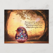 Kristal bloeit en Pasen Hoop Feestdagenkaart (Voorkant)