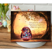 Kristal bloeit en Pasen Hoop Feestdagenkaart