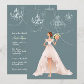 Kristal - Bridal Shower Invitation Kaart (Voorkant / Achterkant)