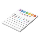 Kristal-chakra-balanceerpad Notitieblok (Linkerzijde)