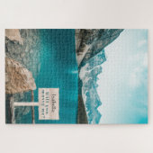 Kristal Clear Blue Mountain Lake Marry Me Puzzle Legpuzzel (Horizontaal)