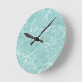 Kristal Clear Soft Turquoise Ocean Dream #2 #wall Ronde Klok (Hoek)