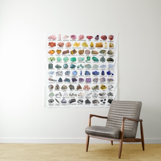 Kristal Collectie RegenboogRocks Square Tapestry Wandkleed (In situ)