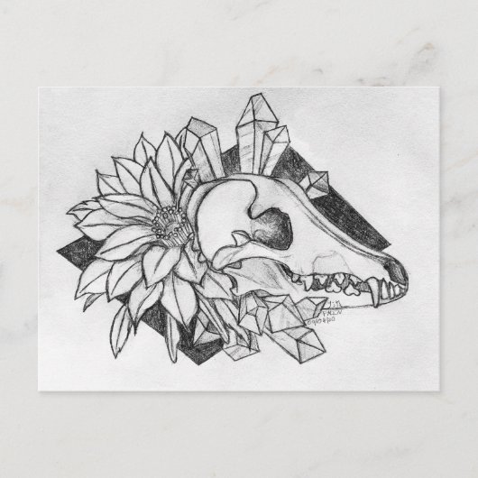 Kristal Coyote Briefkaart (Voorkant)