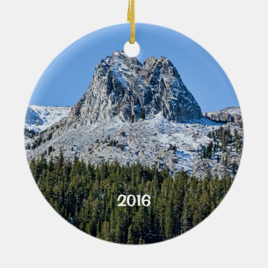 Kristal Crag, Mammoth Lakes, CA. Keramisch Ornament (Achterkant)