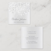 kristal dahlia vierkante visitekaartje (Voorkant / Achterkant)