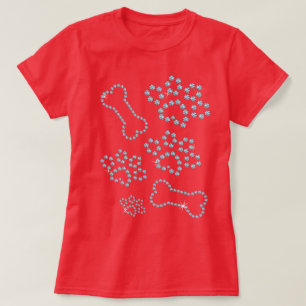 Kristal Design Dog Paws and Botten Jewel Tshirt