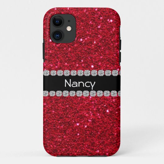 Kristal & DIAMOND LOOK RUBY RED IPHONE 5 Hoesje (Achterkant)