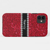 Kristal & DIAMOND LOOK RUBY RED IPHONE 5 Hoesje (Achterkant (horizontaal))