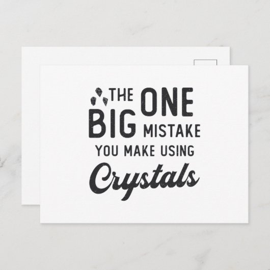 Kristal die u maakt met behulp van kristallen briefkaart (Voorkant / Achterkant)