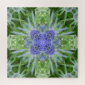 Kristal Distel bloempatroon Legpuzzel (Horizontaal)