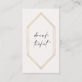 Kristal Drink Ticket Bar Token Wedding Kaart C100