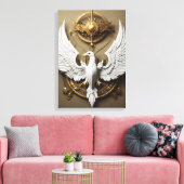 Kristal Eagle Canvas Kunst – Wilde Geest Muur Kuns (Insitu (Woonkamer))