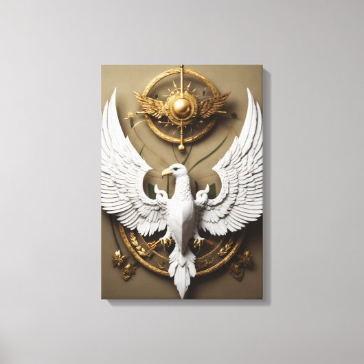 Kristal Eagle Canvas Kunst – Wilde Geest Muur Kuns (Voorkant)