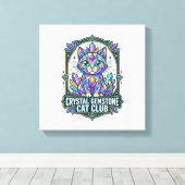 Kristal edelsteen kat kat moeder cadeau idee - Kri Canvas Afdruk (Insitu (Houten vloer))
