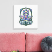 Kristal edelsteen kat kat moeder cadeau idee - Kri Canvas Afdruk (Insitu (Woonkamer))