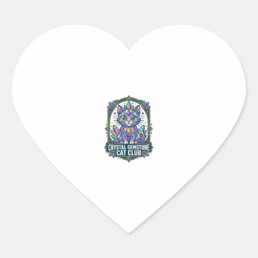 Kristal edelsteen kat kat moeder cadeau idee - Kri Hart Sticker (Voorkant)