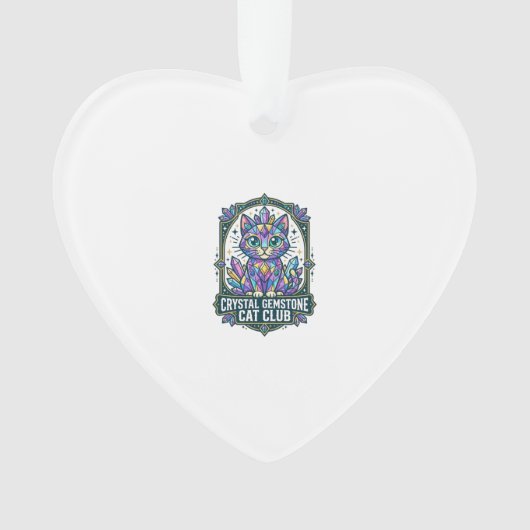 Kristal edelsteen kat kat moeder cadeau idee - Kri Ornament (voorkant)