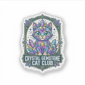 Kristal edelsteen kat kat moeder cadeau idee - Kri Sticker (Voorkant)