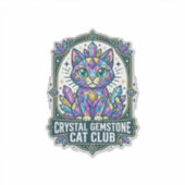Kristal edelsteen kat kat moeder cadeau idee - Kri Sticker (Voorkant)