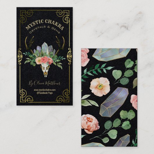 Kristal en geem Visitekaartje (Voorkant / Achterkant)