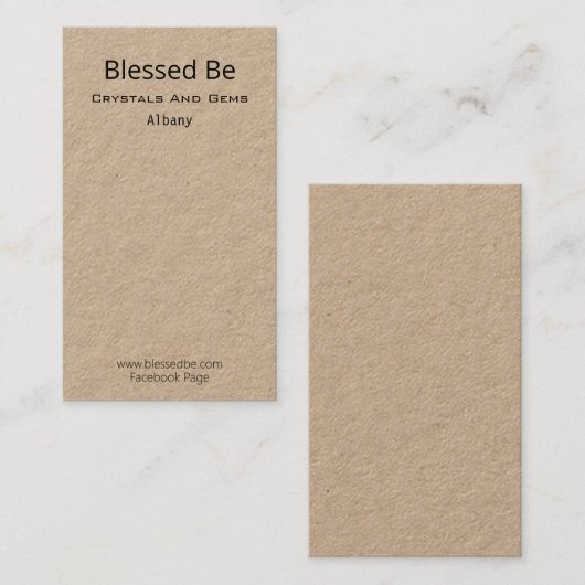 Kristal- en Gem-pakketondersteuning Visitekaartje (Voorkant / Achterkant)