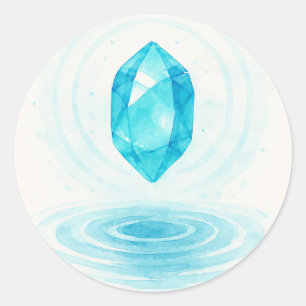 Kristal en Water Sticker – Vredige Energie Estheti