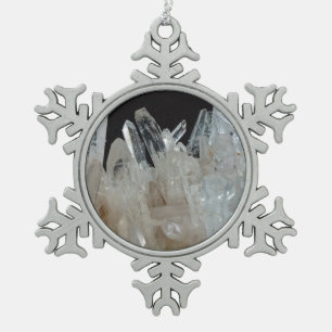 Kristal Energie Kwartskluster Tin Sneeuwvlok Ornament