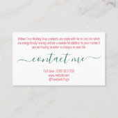 Kristal Floral Arrow-Logo zeep en kaarswerk Visitekaartje (Achterkant)