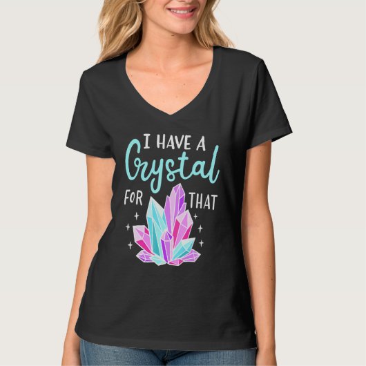 Kristal Gemstone Chakra Healing Stone T-shirt (Voorkant)