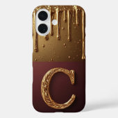 💎 Kristal Glitter C Monogram Drip Luxe Case-Mate iPhone Case (Achterkant)