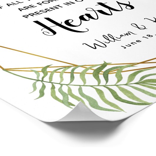 Kristal groen botanisch ter liefdevolle herinnerin poster (Hoek)