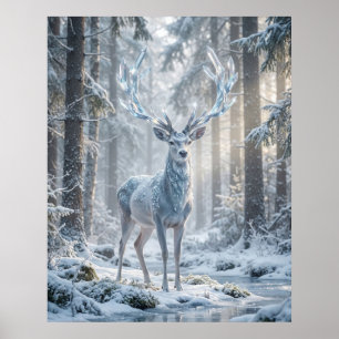 Kristal Hert Winter Licht Poster