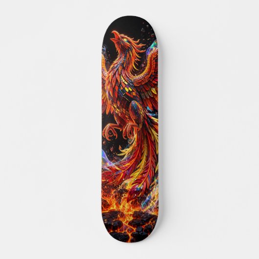 Kristal Ijs Draak Mozaïek Skateboard (Voorkant)