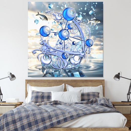 Kristal Ijs Schip Canvas Afdruk (Insitu (Slaapkamer))