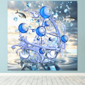 Kristal Ijs Schip Canvas Afdruk (Insitu (Houten vloer))