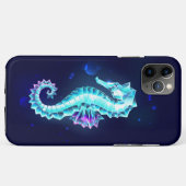 Kristal Ijs Zeepaardje op Blauwe Achtergrond Case-Mate iPhone Case (Achterkant (horizontaal))