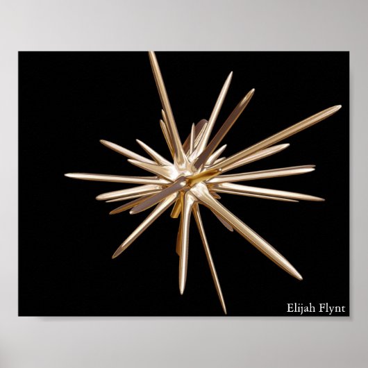 kristal in 3d poster (Voorkant)